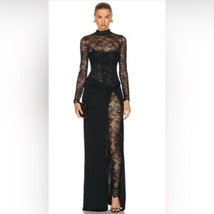 Retrofete Black Lace Maxi Dress